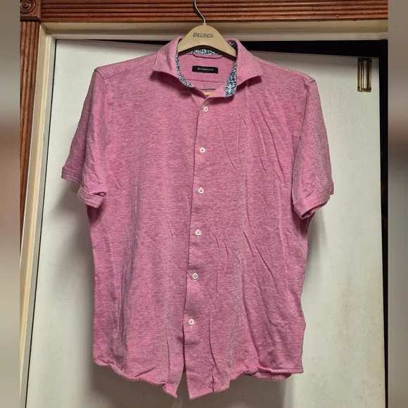 Bugatchi Men's Pink Button Down Shirt - Picture 2 of 8